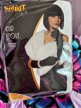 Spirit White Faux Fur Stole - Women's Wrap